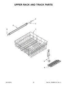 10 - Upper Rack And Track Parts parts for Maytag Dishwasher MDB4949SDH0 from AppliancePartsPros.com