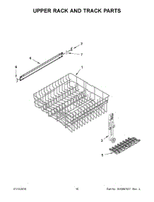 09 - Upper Rack And Track Parts parts for Maytag Dishwasher MDB4949SDH3 from AppliancePartsPros.com
