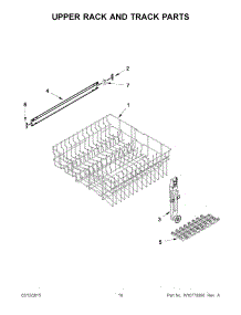 10 - Upper Rack And Track Parts parts for Maytag Dishwasher MDB4949SDM1 from AppliancePartsPros.com