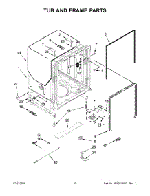 06 - Tub And Frame Parts parts for Maytag Dishwasher MDB4949SDM2 from AppliancePartsPros.com
