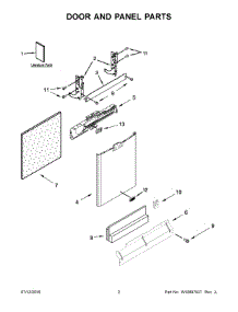 02 - Door And Panel Parts parts for Maytag Dishwasher MDB4949SDM3 from AppliancePartsPros.com