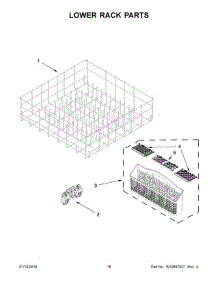 10 - Lower Rack Parts parts for Maytag Dishwasher MDB4949SDM3 from AppliancePartsPros.com