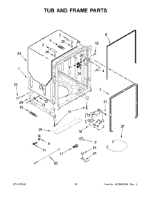 06 - Tub And Frame Parts parts for Maytag Dishwasher MDB4949SDZ0 from AppliancePartsPros.com