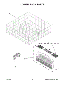 10 - Lower Rack Parts parts for Maytag Dishwasher MDB4949SDZ0 from AppliancePartsPros.com
