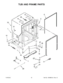 06 - Tub And Frame Parts parts for Maytag Dishwasher MDB5969SDE0 from AppliancePartsPros.com