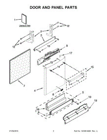 02 - Door And Panel Parts parts for Maytag Dishwasher MDB5969SDE2 from AppliancePartsPros.com