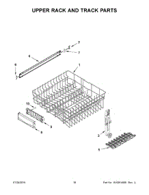 10 - Upper Rack And Track Parts parts for Maytag Dishwasher MDB5969SDH2 from AppliancePartsPros.com