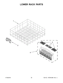 11 - Lower Rack Parts parts for Maytag Dishwasher MDB5969SDH2 from AppliancePartsPros.com