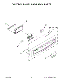 03 - Control Panel And Latch Parts parts for Maytag Dishwasher MDB7749SBB3 from AppliancePartsPros.com