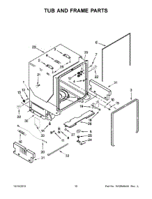 06 - Tub And Frame Parts parts for Maytag Dishwasher MDB7749SBW3 from AppliancePartsPros.com