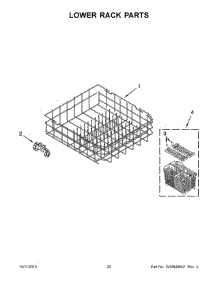 11 - Lower Rack Parts parts for Maytag Dishwasher MDB7759SAS4 from AppliancePartsPros.com