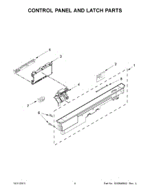 03 - Control Panel And Latch Parts parts for Maytag Dishwasher MDB7759SAW4 from AppliancePartsPros.com