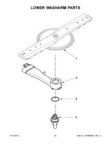 12 - Lower Washarm Parts parts for Maytag Dishwasher MDB7759SAW4 from AppliancePartsPros.com