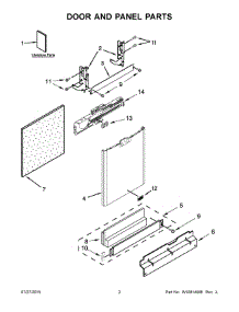 02 - Door And Panel Parts parts for Maytag Dishwasher MDB7949SDE2 from AppliancePartsPros.com