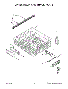 10 - Upper Rack And Track Parts parts for Maytag Dishwasher MDB7949SDE2 from AppliancePartsPros.com