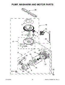07 - Pump, Washarm And Motor Parts parts for Maytag Dishwasher MDB7949SDE3 from AppliancePartsPros.com