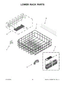10 - Lower Rack Parts parts for Maytag Dishwasher MDB7949SDE3 from AppliancePartsPros.com