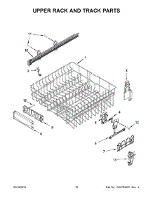 10 - Upper Rack And Track Parts parts for Maytag Dishwasher MDB7949SDH1 from AppliancePartsPros.com
