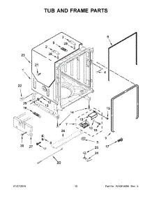 06 - Tub And Frame Parts parts for Maytag Dishwasher MDB7949SDM2 from AppliancePartsPros.com