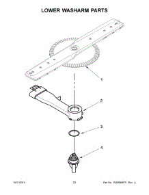 12 - Lower Washarm Parts parts for Maytag Dishwasher MDB8949SBB3 from AppliancePartsPros.com