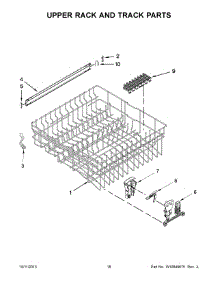 10 - Upper Rack And Track Parts parts for Maytag Dishwasher MDB8949SBM3 from AppliancePartsPros.com