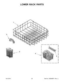 11 - Lower Rack Parts parts for Maytag Dishwasher MDB8949SBW3 from AppliancePartsPros.com