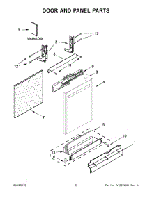 02 - Door And Panel Parts parts for Maytag Dishwasher MDB8959SFH0 from AppliancePartsPros.com