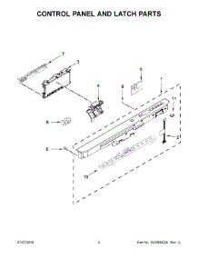 03 - Control Panel And Latch Parts parts for Maytag Dishwasher MDB8959SFH1 from AppliancePartsPros.com
