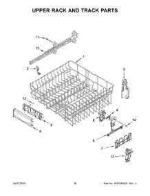 10 - Upper Rack And Track Parts parts for Maytag Dishwasher MDB8969SDE2 from AppliancePartsPros.com