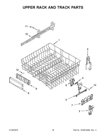 10 - Upper Rack And Track Parts parts for Maytag Dishwasher MDB8969SDE3 from AppliancePartsPros.com