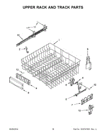 10 - Upper Rack And Track Parts parts for Maytag Dishwasher MDB8969SDH1 from AppliancePartsPros.com