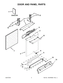 02 - Door And Panel Parts parts for Maytag Dishwasher MDB8969SDH2 from AppliancePartsPros.com