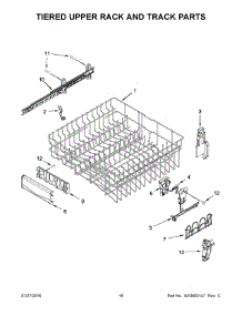 09 - Tiered Upper Rack And Track Parts parts for Maytag Dishwasher MDB8969SDM0 from AppliancePartsPros.com