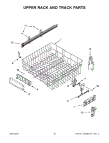 10 - Upper Rack And Track Parts parts for Maytag Dishwasher MDB8979SEZ0 from AppliancePartsPros.com