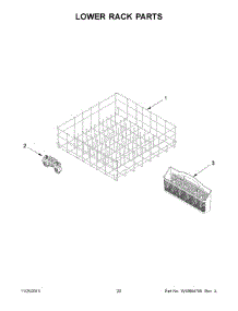 11 - Lower Rack Parts parts for Maytag Dishwasher MDBH949PAB4 from AppliancePartsPros.com