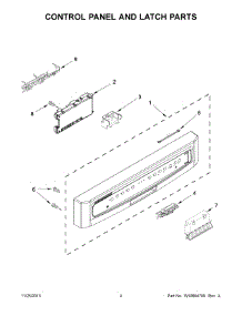 03 - Control Panel And Latch Parts parts for Maytag Dishwasher MDBH949PAW4 from AppliancePartsPros.com