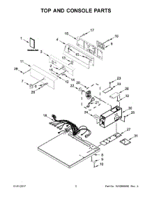 02 - Top And Console Parts parts for Maytag Laundry Center MDE20CSAZW0 from AppliancePartsPros.com