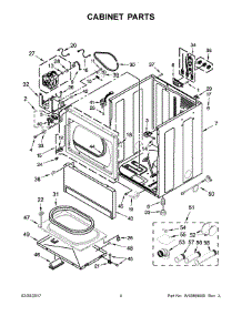 03 - Cabinet Parts parts for Maytag Laundry Center MDE20PDAZW0 from AppliancePartsPros.com