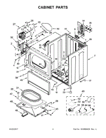 03 - Cabinet Parts parts for Maytag Laundry Center MDE20PRAZW0 from AppliancePartsPros.com
