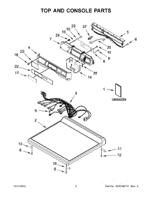 02 - Top And Console Parts parts for Maytag Dryer MDE25PNBGW0 from AppliancePartsPros.com