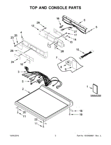 02 - Top And Console Parts parts for Maytag Dryer MDE28PNCGW0 from AppliancePartsPros.com