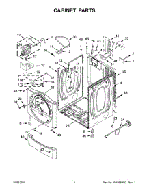 03 - Cabinet Parts parts for Maytag Dryer MDE28PRCZW0 from AppliancePartsPros.com