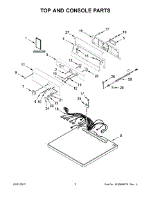 02 - Top And Console Parts parts for Maytag Laundry Center MDG20MNAGW0 from AppliancePartsPros.com