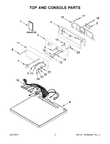 02 - Top And Console Parts parts for Maytag Laundry Center MDG20MNAWW0 from AppliancePartsPros.com