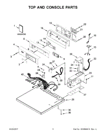 02 - Top And Console Parts parts for Maytag Laundry Center MDG20PDAXW0 from AppliancePartsPros.com