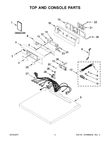 02 - Top And Console Parts parts for Maytag Laundry Center MDG20PRAWW0 from AppliancePartsPros.com