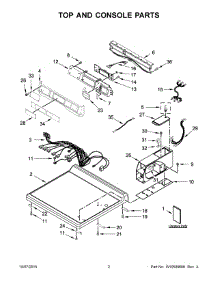 02 - Top And Console Parts parts for Maytag Dryer MDG28PDCGW0 from AppliancePartsPros.com