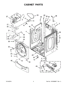 03 - Cabinet Parts parts for Maytag Dryer MDG28PRCWW0 from AppliancePartsPros.com