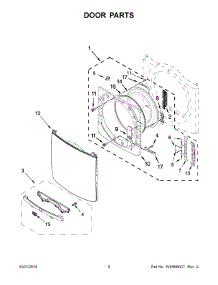 05 - Door Parts parts for Maytag Dryer MED3100DW0 from AppliancePartsPros.com