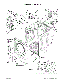 02 - Cabinet Parts parts for Maytag Dryer MED4000BW0 from AppliancePartsPros.com